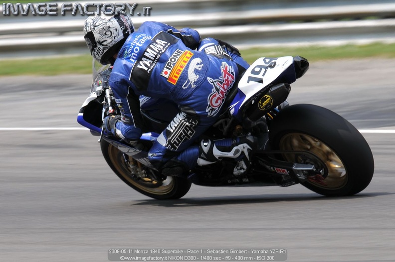 2008-05-11 Monza 1840 Superbike - Race 1 - Sebastien Gimbert - Yamaha YZF-R1.jpg